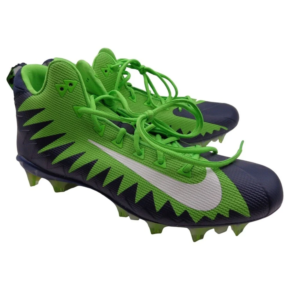 Nike Alpha Menace Pro Mid TD Seattle Seahawk Football Cleat  Size 14.5 AJ6604-40